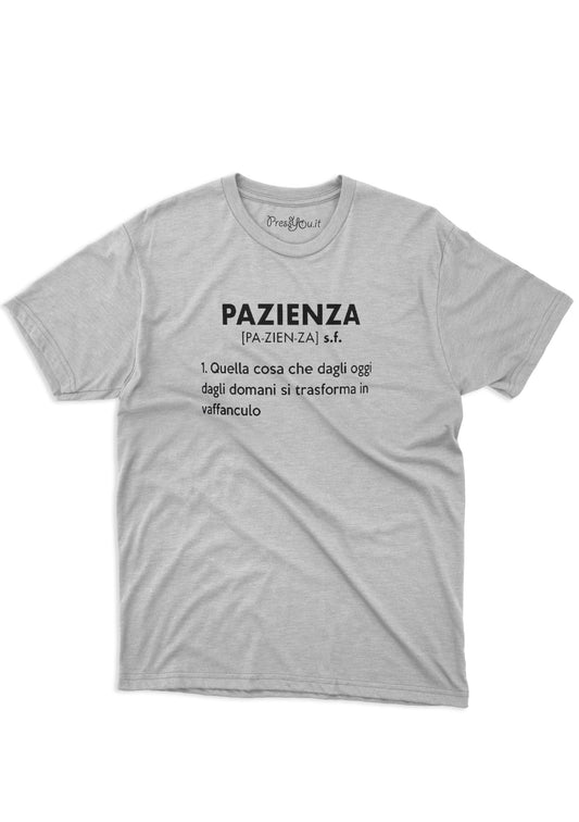 maglietta t-shirt-pazienza dizionario