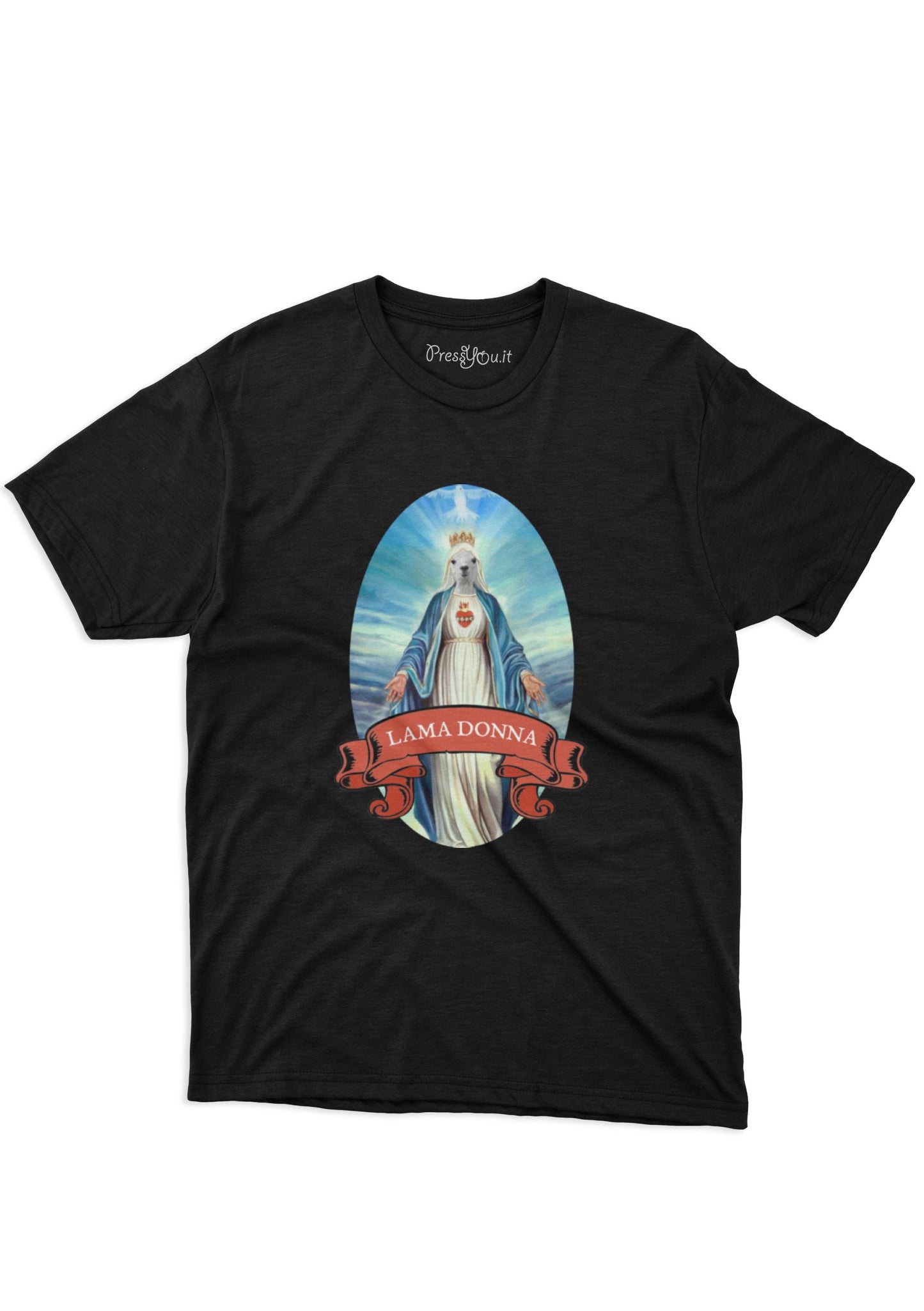 desecrating madonna women's t-shirt-lama t-shirt