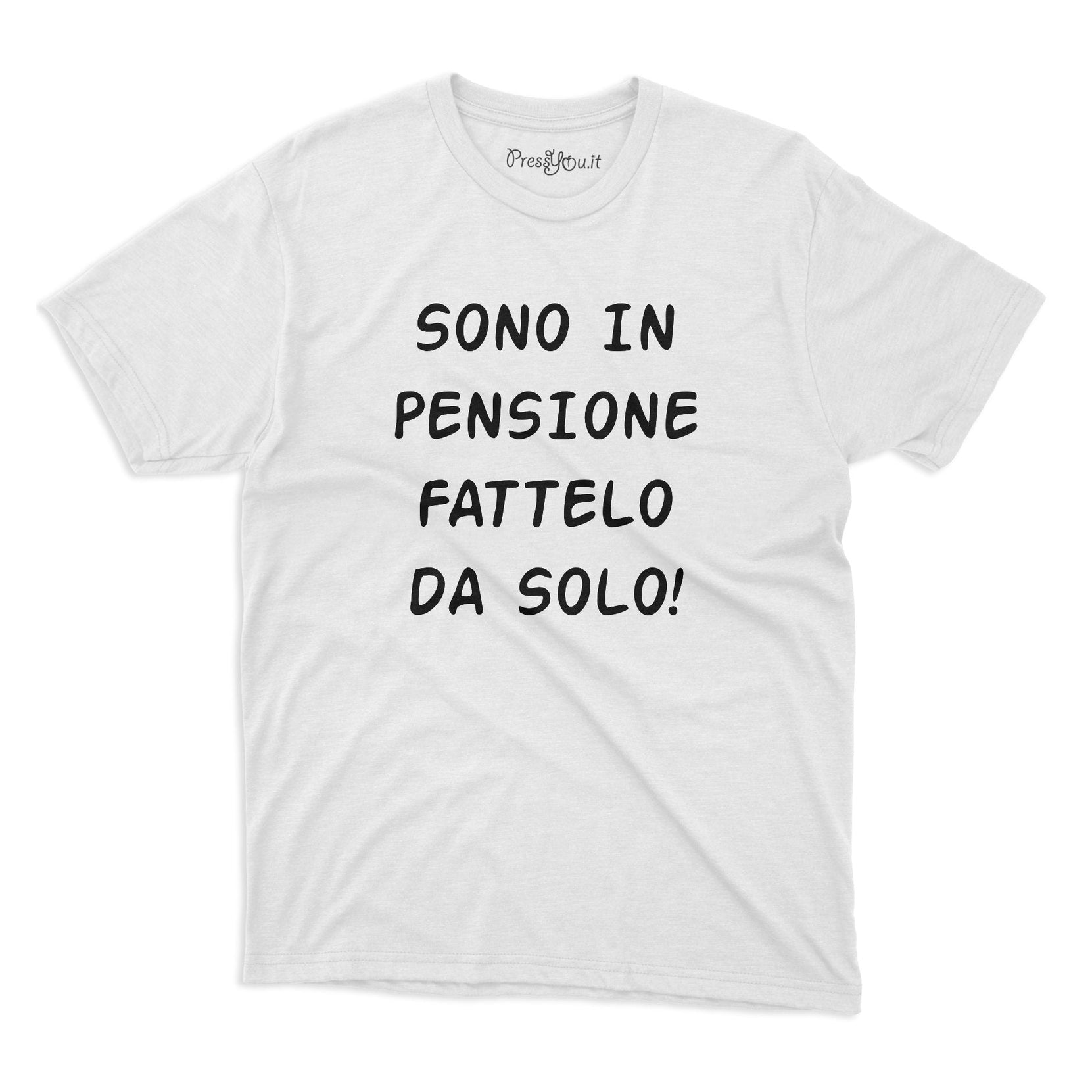 maglietta t-shirt-SONO IN PENSIONE FATTELO DA SOLO –
