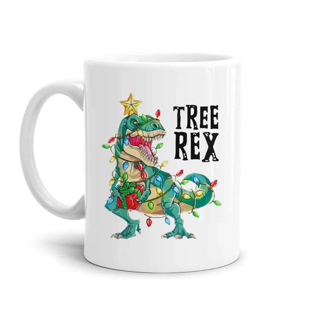 Mug- tree rex dinosaurs christmas mug