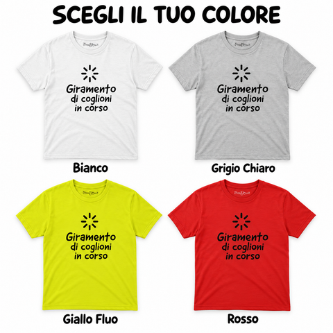 Maglietta ironica "giramento di coglioni in corso 20250059" – Idea regalo divertente