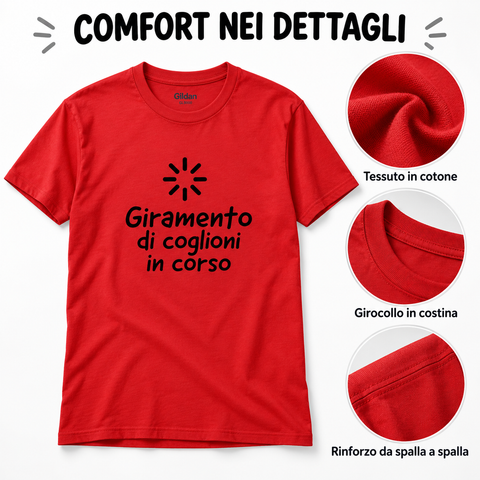 Maglietta ironica "giramento di coglioni in corso 20250059" – Idea regalo divertente