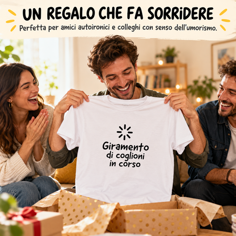 Maglietta ironica "giramento di coglioni in corso 20250059" – Idea regalo divertente