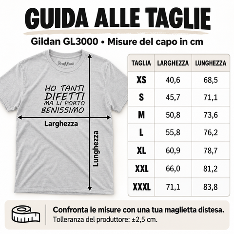 Maglietta ironica "ho tanti difetti ma li porto benissimo" – Idea regalo divertente