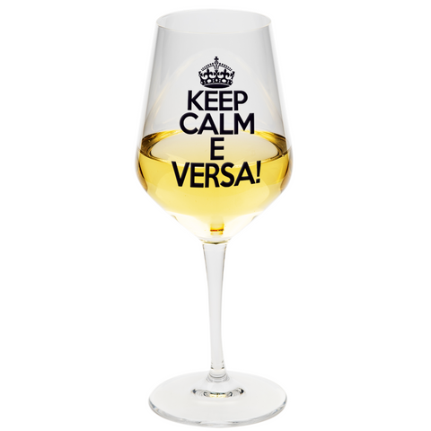 Calice vino spritz - keep calm e versa! divertente regalo