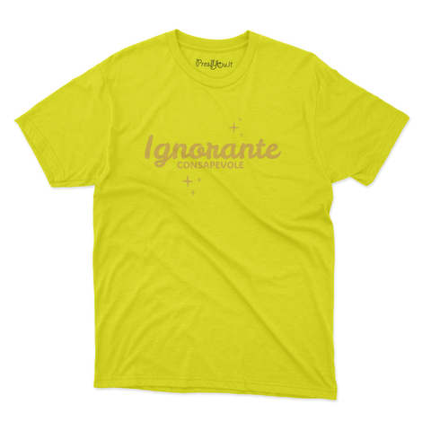 maglietta t-shirt- ignorante consapevole