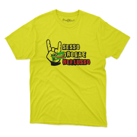 maglietta t-shirt- sesso droga e reflusso