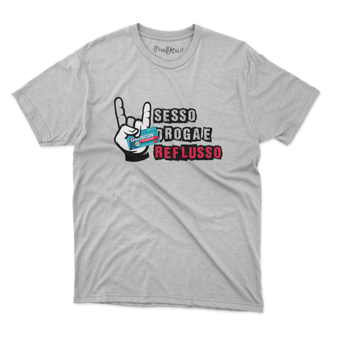 maglietta t-shirt- sesso droga e reflusso