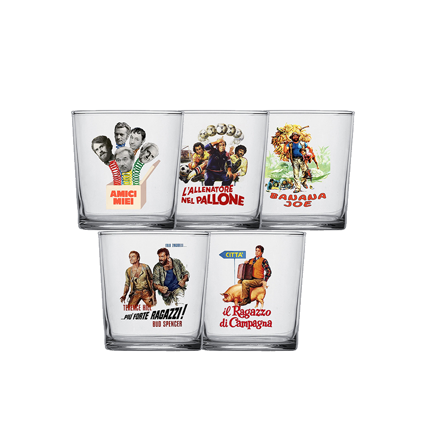 Collezione bicchieri - 5 bicchieri Cinema Italiano