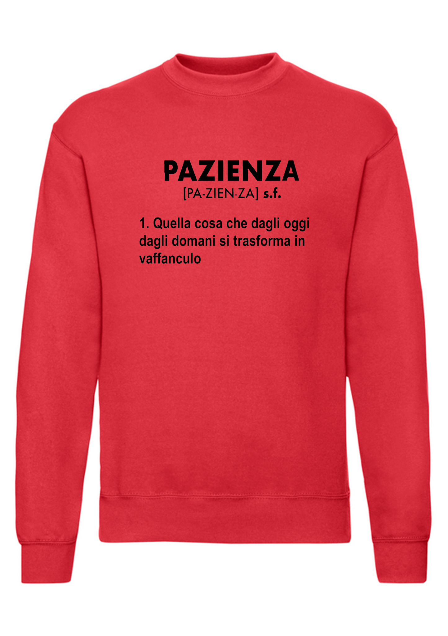 felpa girocollo unisex- pazienza