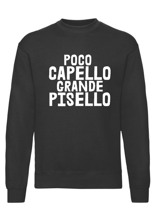 felpa girocollo unisex- poco capello grande pisello