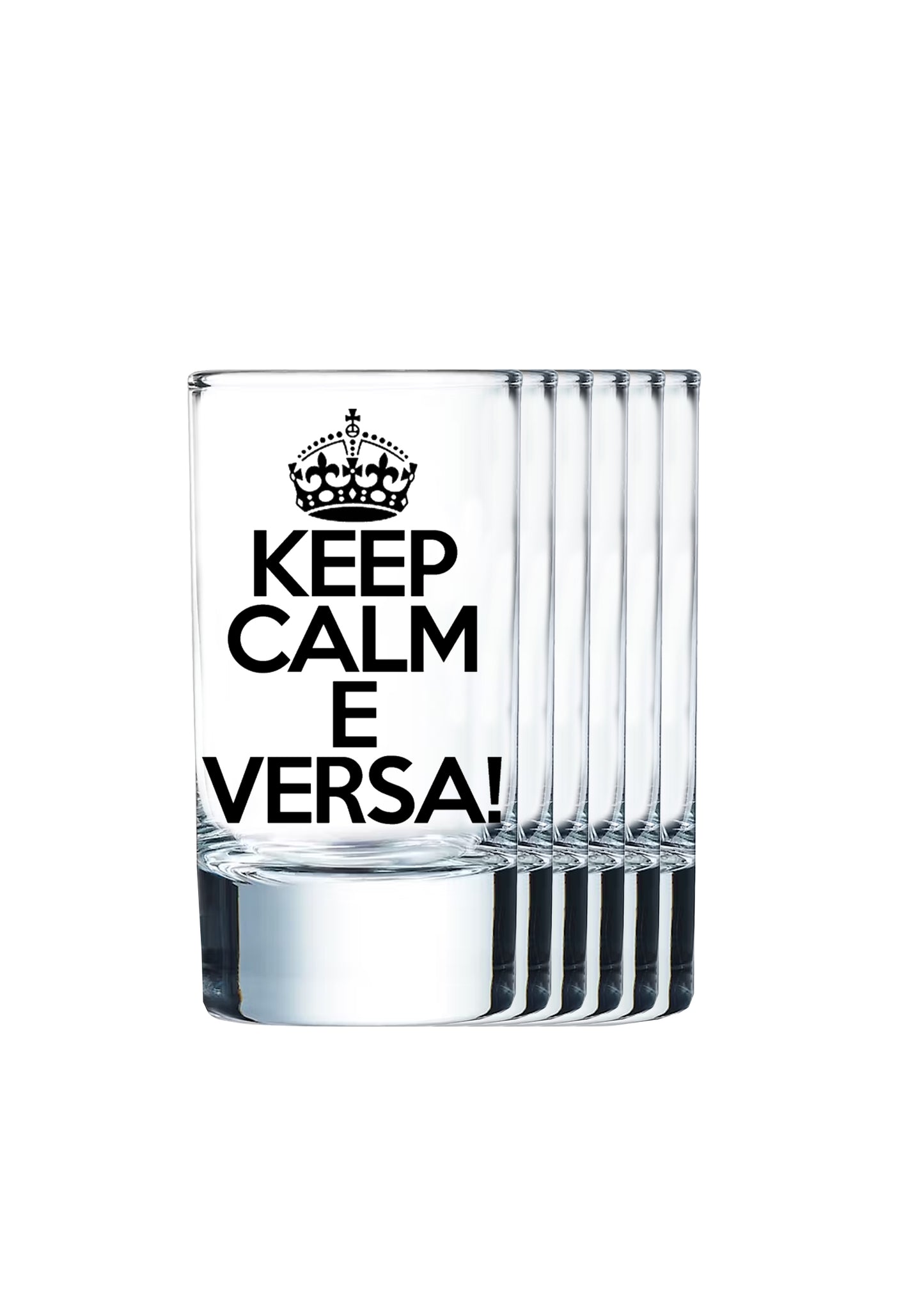 Collezione di 6 bicchieri da shot - Keep Calm e Versa