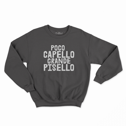 felpa girocollo unisex- poco capello grande pisello