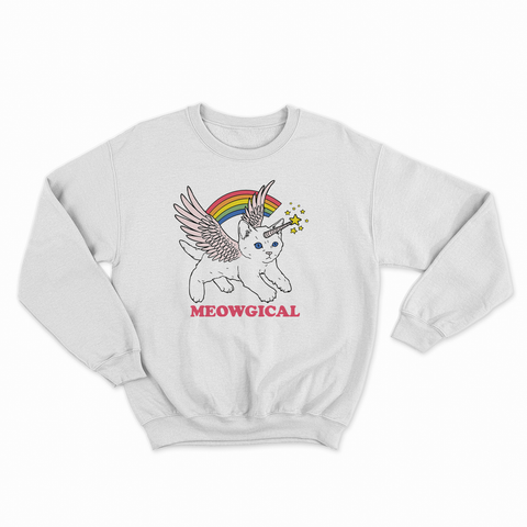 felpa con girocollo unisex- meowgical trs