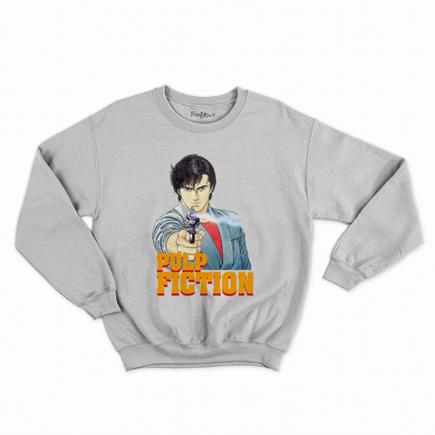 felpa con girocollo unisex- pulp hunter manga