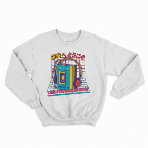 felpa con girocollo unisex-  future is now