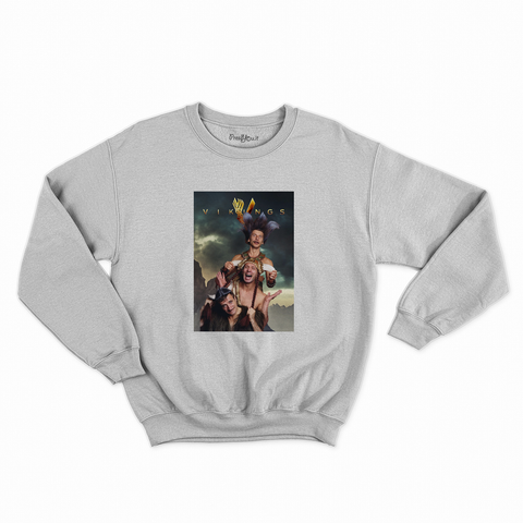 felpa con girocollo unisex- vichinghi aldo e giovanni rit