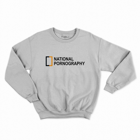 felpa con girocollo unisex- national pornography