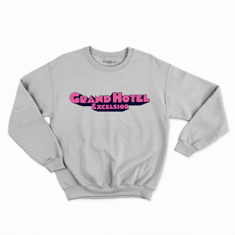 felpa con girocollo unisex- grand hotel film anni 80