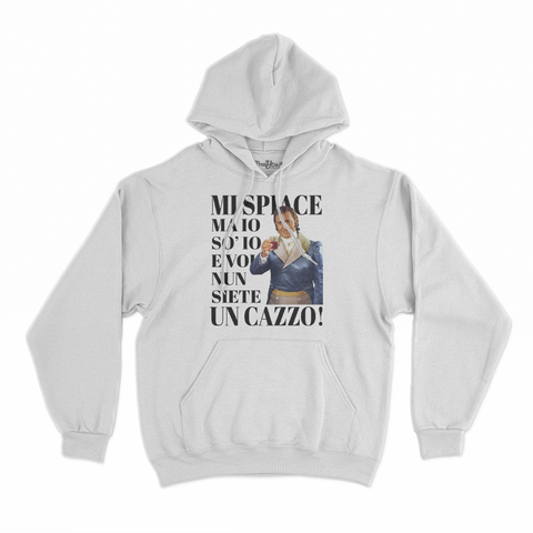 felpa con cappuccio unisex- il marchese mi dispiace ma io sono io e voi non siete un cazzo