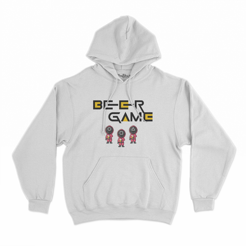 felpa con cappuccio unisex- beer game nero