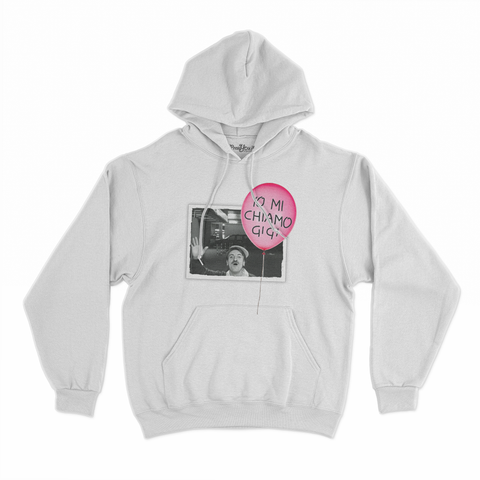 felpa con cappuccio unisex- io mi chiamo gigi