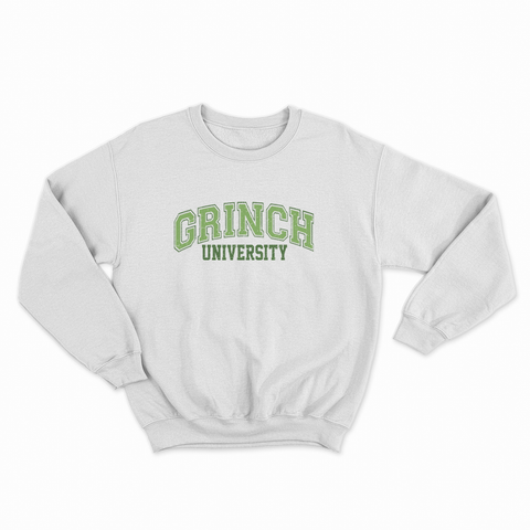 felpa con girocollo unisex- grinch university natale