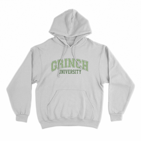 felpa con cappuccio  unisex- grinch university natale