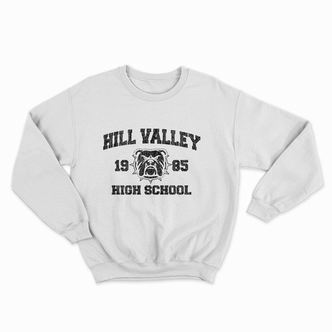 felpa con girocollo unisex- h valley high school 1985 future