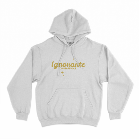 felpa con cappuccio unisex- ignorante consapevole