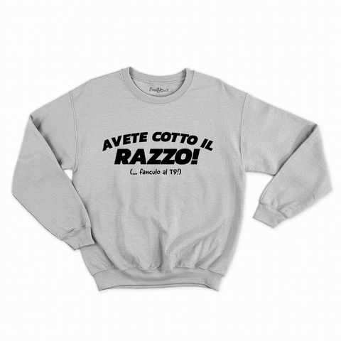 felpa con girocollo unisex- avete cotto il razzo nera