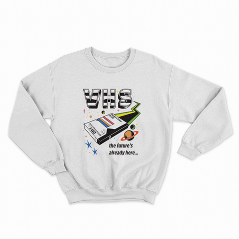 felpa con girocollo unisex-  the future is here