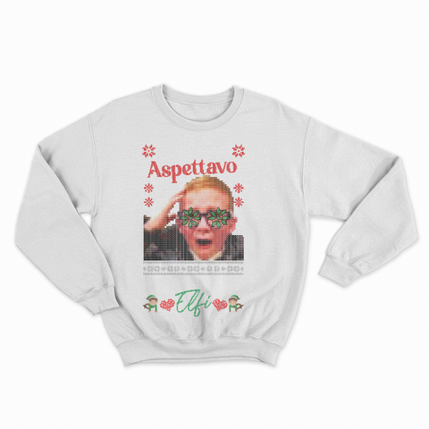 felpa con girocollo unisex- ringrazio tutti gli elfi natale