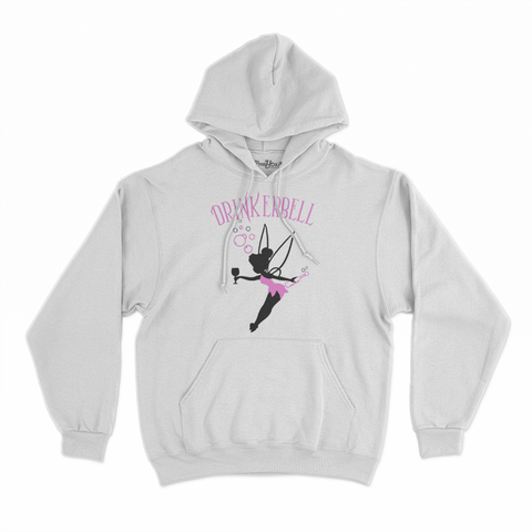 felpa con cappuccio unisex- drinkebell fatina ubriacona alcolizzata