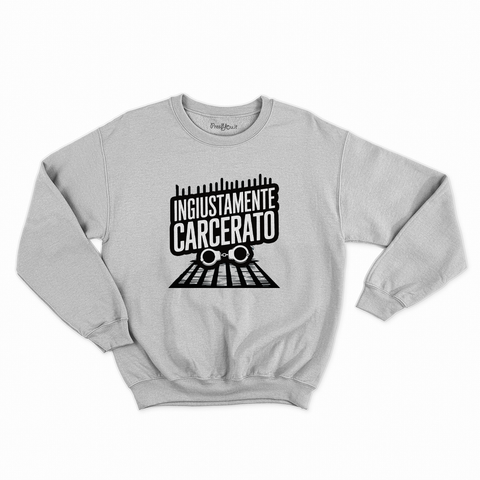 felpa con girocollo unisex- ingiustamente carcerato