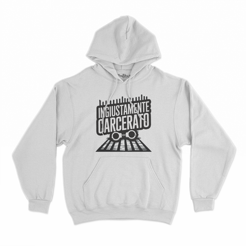 felpa con cappuccio unisex- ingiustamente carcerato