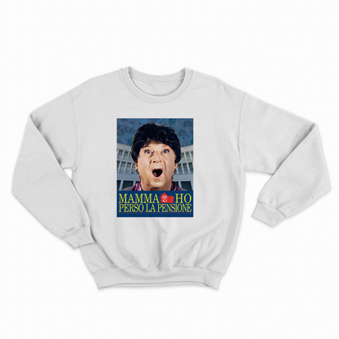 felpa con girocollo unisex- mamma ho perso la pensione