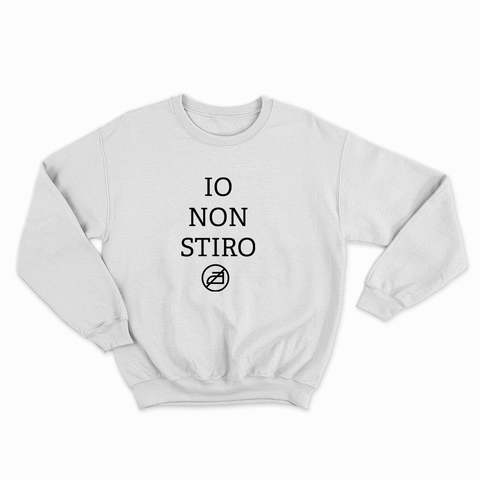 felpa con girocollo unisex- io non stiro