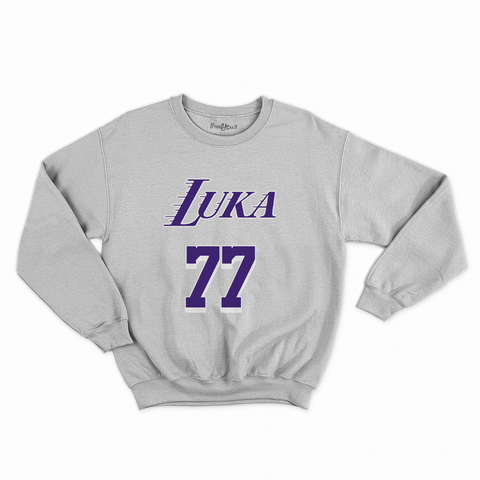 felpa con girocollo unisex- luka 77 los angeles basket 9001