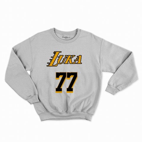felpa con girocollo unisex- luka 77 los angeles basket