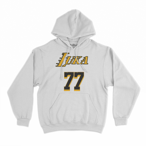 felpa con cappuccio unisex- luka 77 los angeles basket