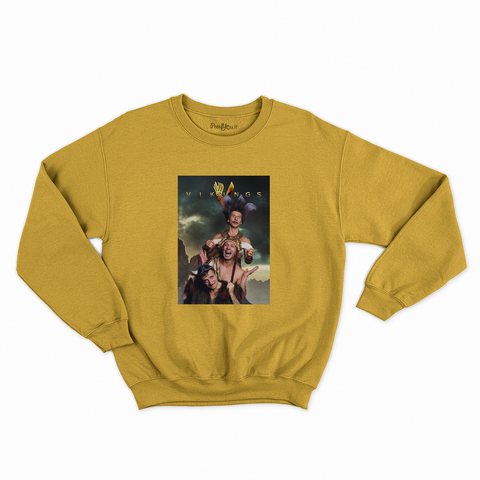 felpa con girocollo unisex- vichinghi aldo e giovanni rit