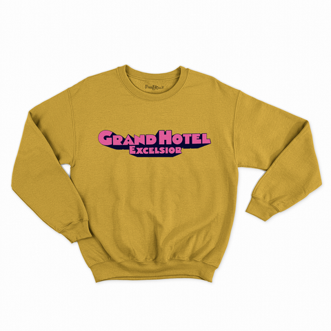 felpa con girocollo unisex- grand hotel film anni 80