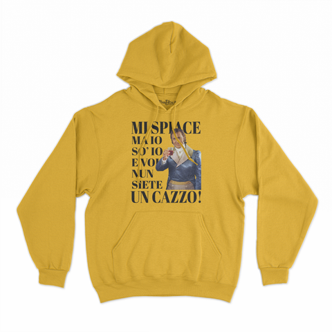 felpa con cappuccio unisex- il marchese mi dispiace ma io sono io e voi non siete un cazzo