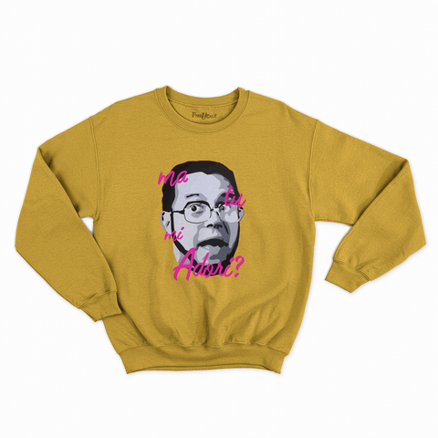 felpa con girocollo unisex- furio magda ma tu mi adori