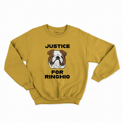 felpa con girocollo unisex- justice for ringhio giustizia per ringhio