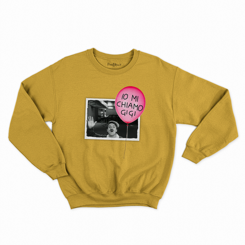 felpa con girocollo unisex- io mi chiamo gigi
