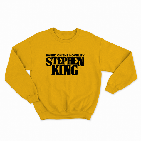 felpa con girocollo unisex- based on the novel of stephen king scritta