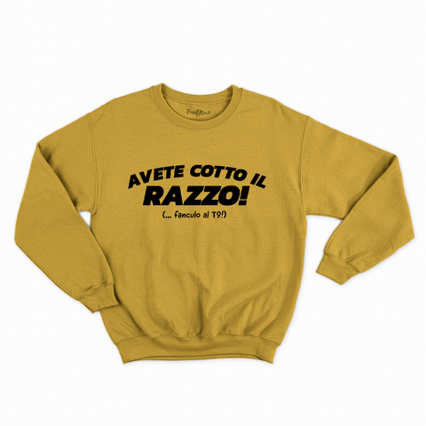 felpa con girocollo unisex- avete cotto il razzo nera