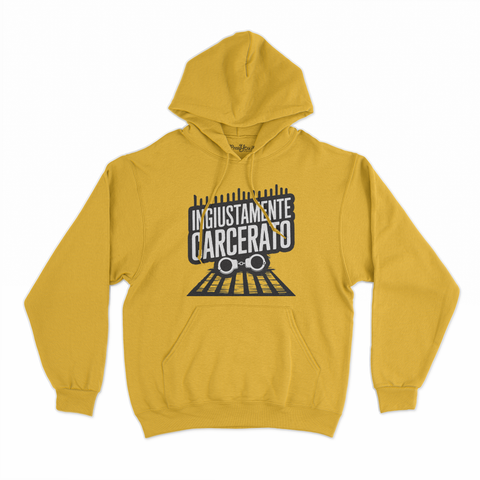 felpa con cappuccio unisex- ingiustamente carcerato